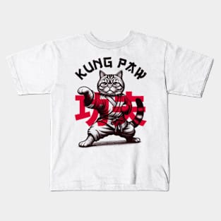 Kung Fu Cat Kung Paw Kids T-Shirt